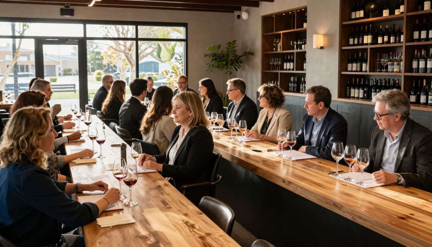 Private group wine tasting at Napa winery.